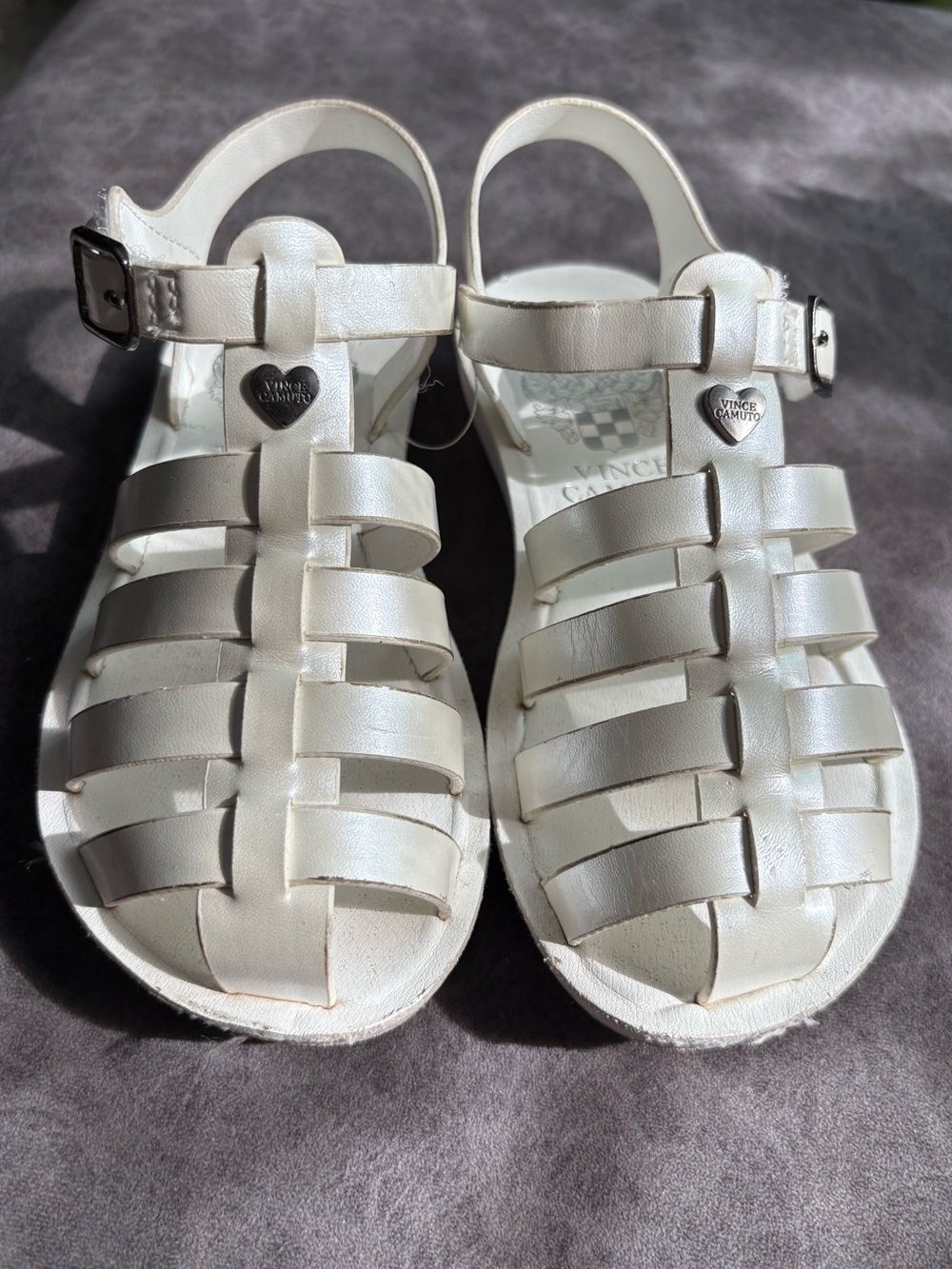 Vince Camuto Kids White Fisherman Sandals